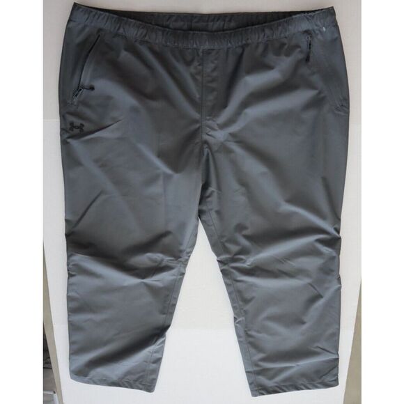 Under Armour 1369255-012 Men's Sz 4XL Gray UA Stormproof Lined Rain Pants - Picture 1 of 16